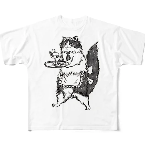 ねこはこぶ フルグラフィックTシャツ