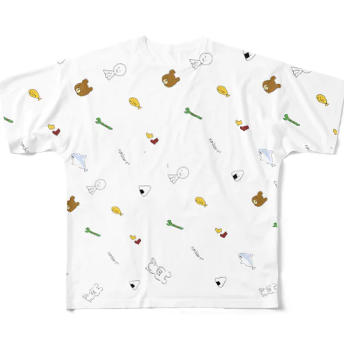 みんな大集合シャツ All-Over Print T-Shirt