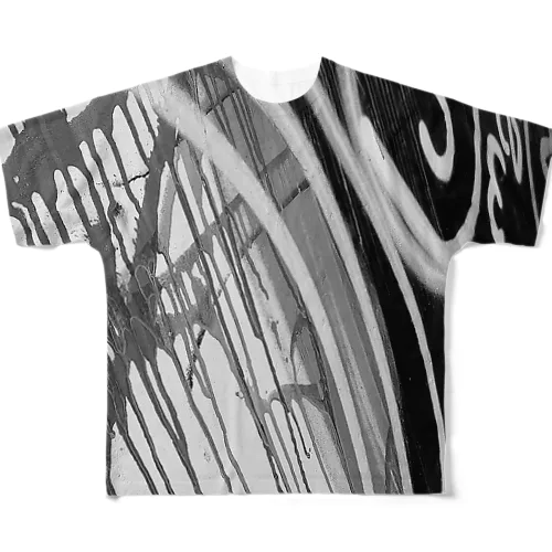 #Alley wearll graphic art(monochrome) フルグラフィックTシャツ