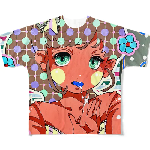 ウメちゃん フルグラフィックTシャツ