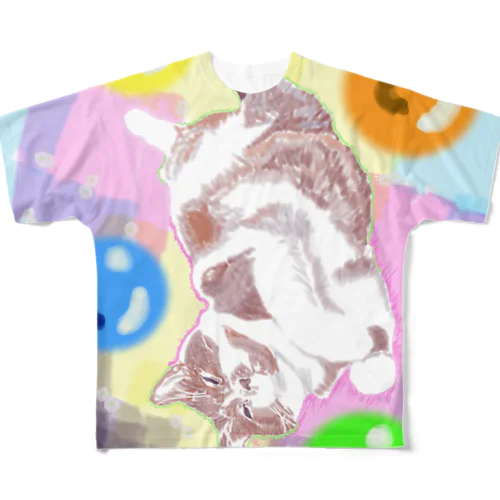 ふんわりカラフルすこちゃんｖ All-Over Print T-Shirt