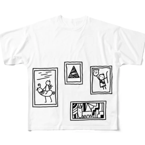 古代の謎展(白黒) All-Over Print T-Shirt