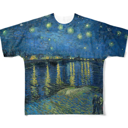 ローヌ川の星月夜 All-Over Print T-Shirt