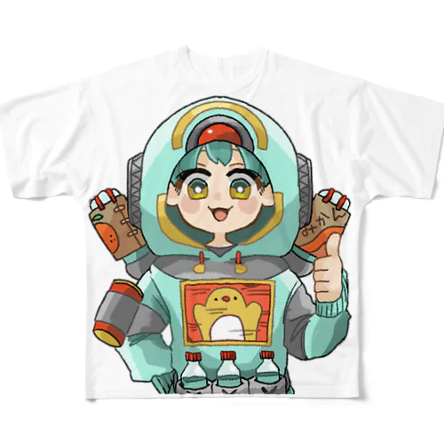 みぎふぁいんだー フルグラフィックTシャツ