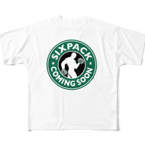 SIXPACK COMING SOON シックスパックはもうすぐ All-Over Print T-Shirt