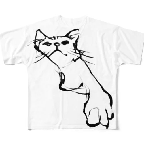 猫のスー フルグラフィックTシャツ