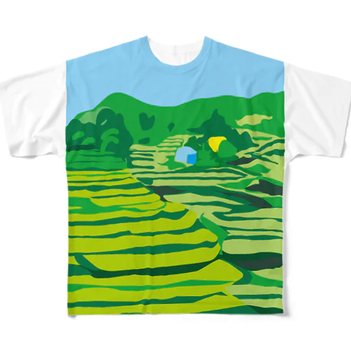 棚田 All-Over Print T-Shirt