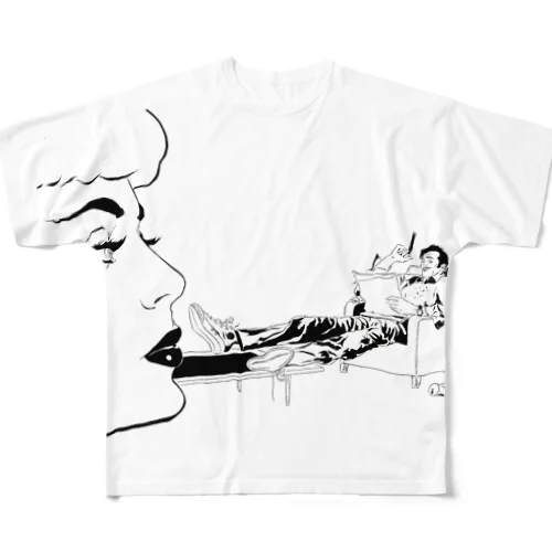 喜多村なめろう作『いまとなっては』 All-Over Print T-Shirt