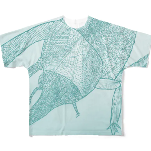 グラントシロカブトな模様　 All-Over Print T-Shirt