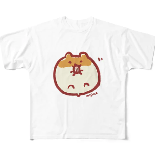 ハム（食事中） フルグラフィックTシャツ