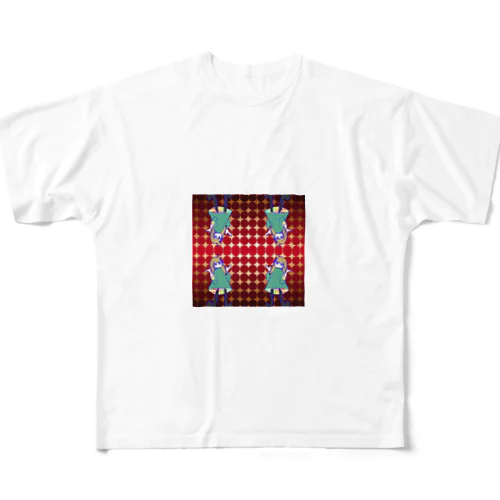 カラフル All-Over Print T-Shirt