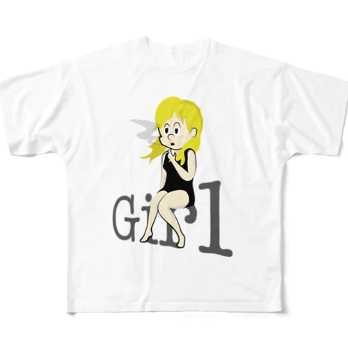 mini-Girl フルグラフィックTシャツ