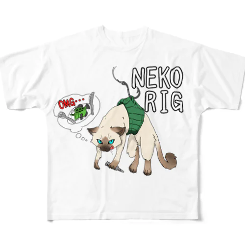 NEKO Worm-NEKO Rig フルグラフィックTシャツ
