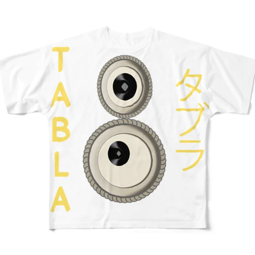 Tabla - タブラ フルグラフィックTシャツ