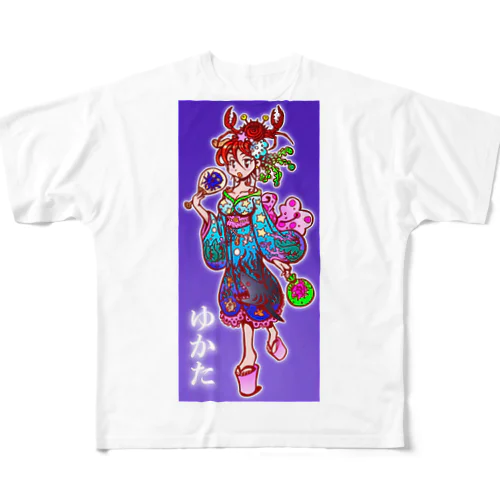 ゆかた フルグラフィックTシャツ