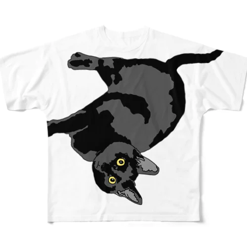 くろねこ（ごろん） All-Over Print T-Shirt