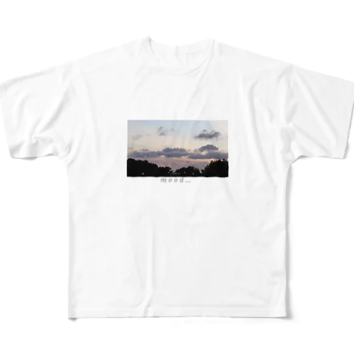 smallcloudysunsetmood Logofront All-Over Print T-Shirt