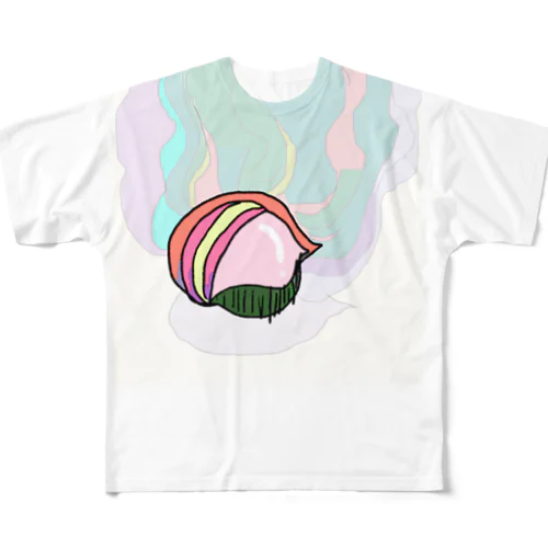 桃饅頭ちゃん蒸したて All-Over Print T-Shirt