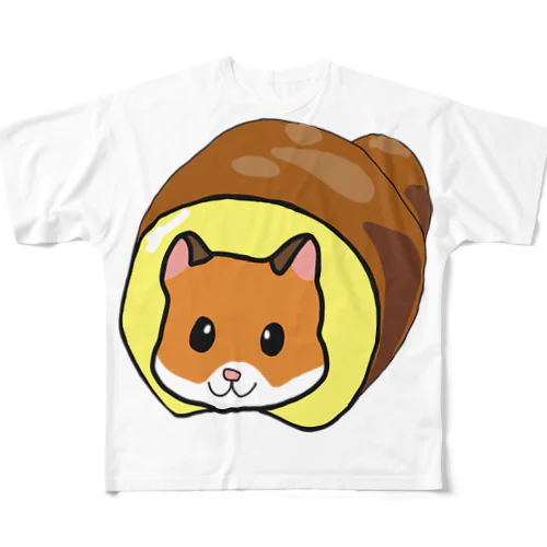 ハムロール（裏系はロゴ付き） フルグラフィックTシャツ