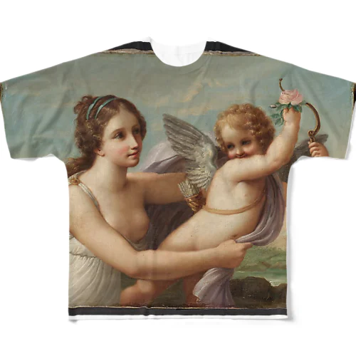 アンゲリカ・カウフマン　/　エロスの勝利　The Victory of Eros 1750–75 フルグラフィックTシャツ