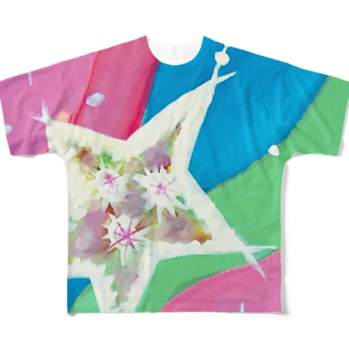 流れ星　(ピンク) All-Over Print T-Shirt