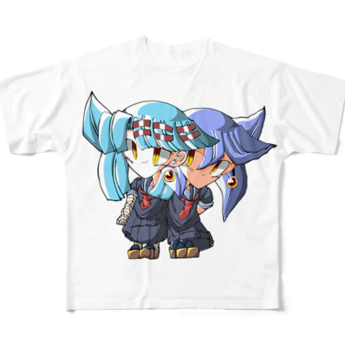 理流＆安眠 フルグラフィックTシャツ