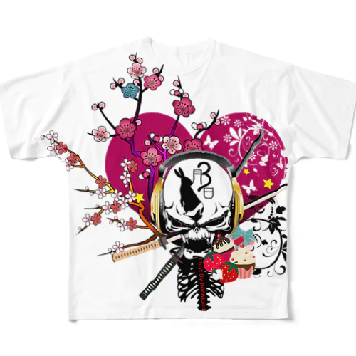 雛祭り×うさぎの日 All-Over Print T-Shirt