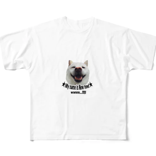 柴犬New new フルグラフィックTシャツ