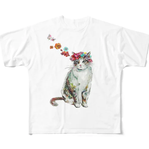 花猫 All-Over Print T-Shirt