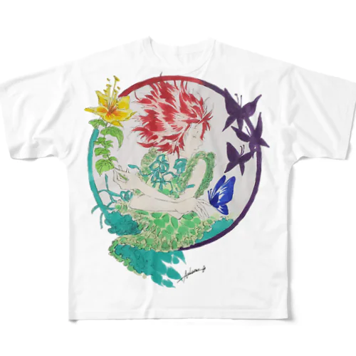 蝶よ花よ All-Over Print T-Shirt