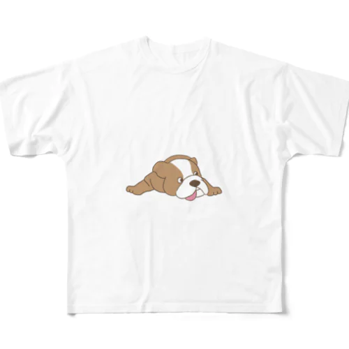 ブルドッグくん All-Over Print T-Shirt