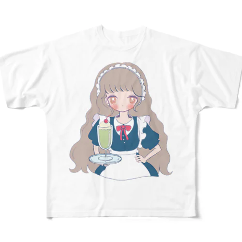 メイドさん フルグラフィックTシャツ