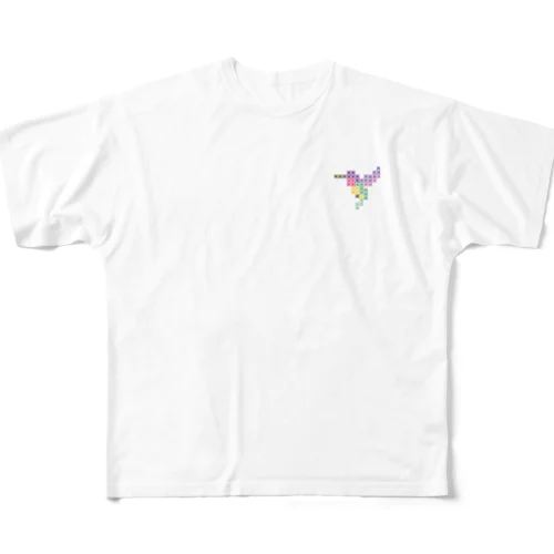 ハミングバード Cross-stitch フルグラフィックTシャツ