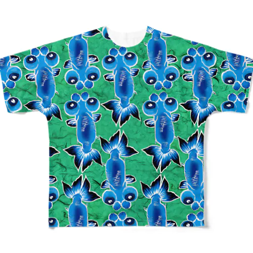 【金魚】花房頂天眼～見すぎ・裏～ フルグラフィックTシャツ