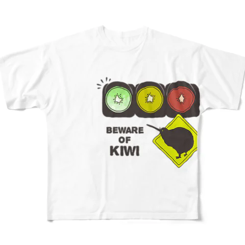 kiwi city フルグラフィックTシャツ