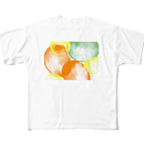 color on color / オレンジの陽だまり フルグラフィックTシャツ