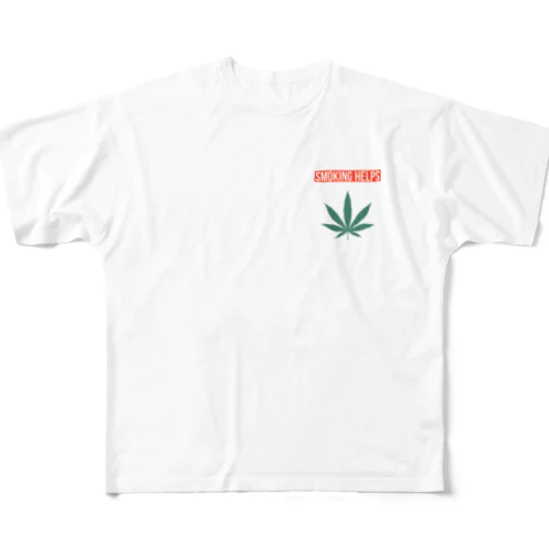 SMOKING HELPS All-Over Print T-Shirt