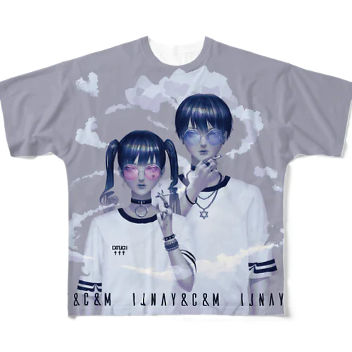 IJNAY&C&M - 001 フルグラフィックTシャツ