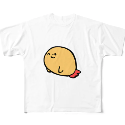 エビフライあざらし フルグラフィックTシャツ