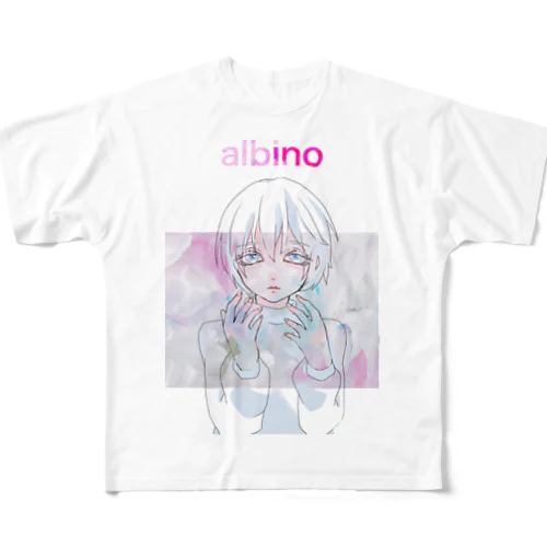albino イラスト フルグラフィックTシャツ All-Over Print T-Shirt
