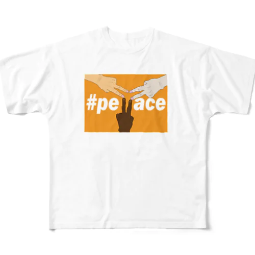 peace フルグラフィックTシャツ