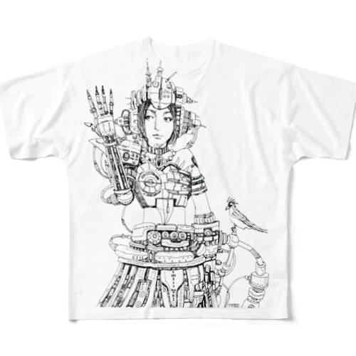 A girl whose hand power has evolved All-Over Print T-Shirt