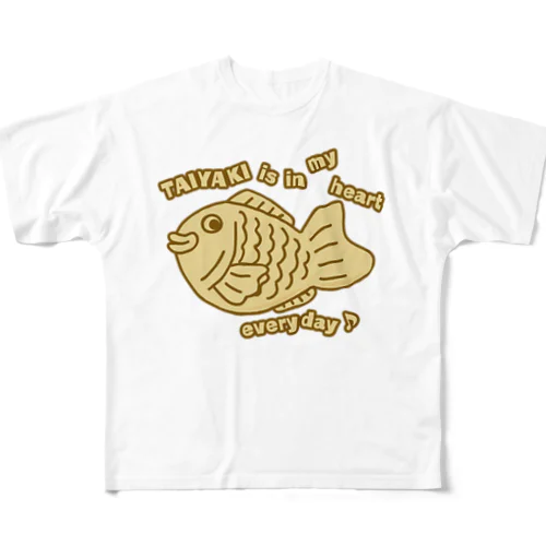 いつも心に鯛焼きを フルグラフィックTシャツ