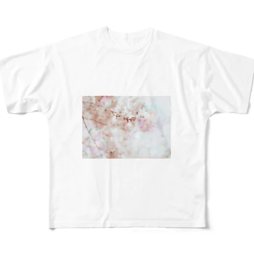 桜舞う フルグラフィックTシャツ