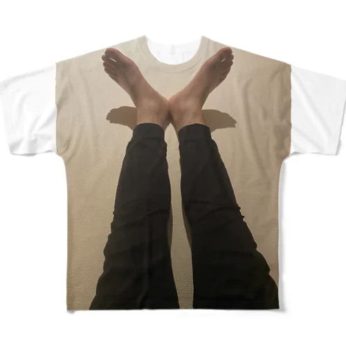 圧倒的ただの足。 All-Over Print T-Shirt