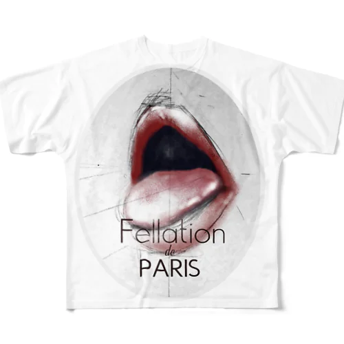 Fellation de Paris フルグラフィックTシャツ