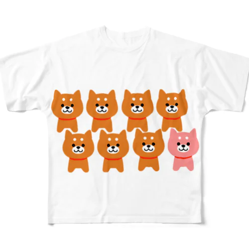 柴犬たくさん All-Over Print T-Shirt