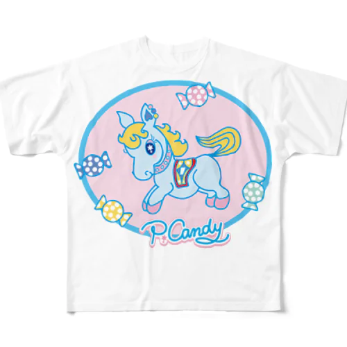 P.candy(ピーキャンディー） All-Over Print T-Shirt