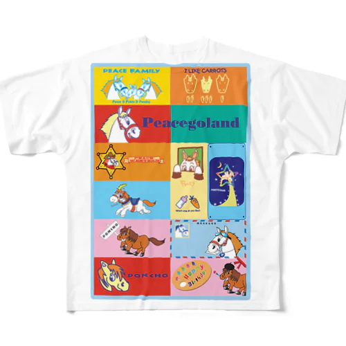umacharasyuugou フルグラフィックTシャツ