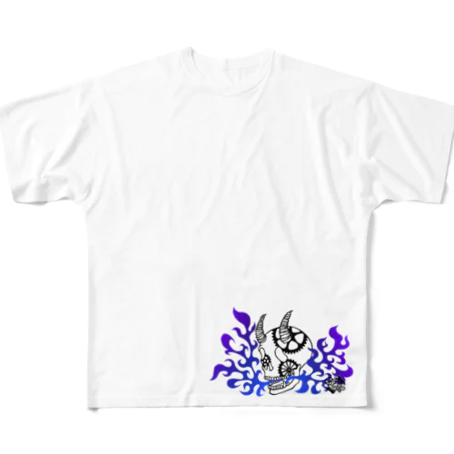 【切り絵】炎の悪魔 All-Over Print T-Shirt